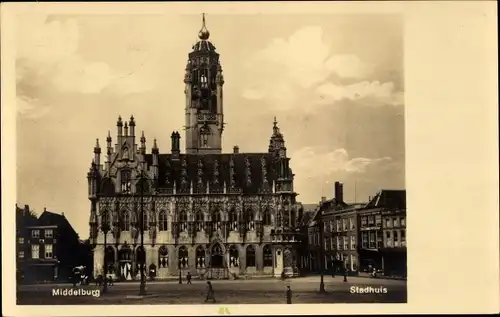 Ak Middelburg Zeeland Niederlande, Rathaus