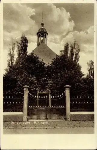 Ak Schoondijke Sluis Zeeland Niederlande, Ned. Herv. Kerk