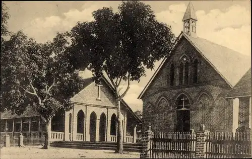 Ak Kisangani Stanleyville DR Kongo Zaire, Kapelle, Haus der Missionare St. Gabriel