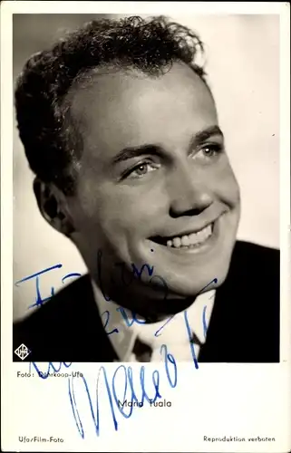 Ak Schauspieler Mario Tuala, Portrait, Autogramm