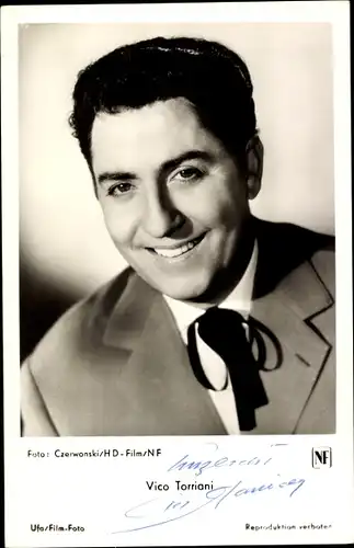 Ak Schauspieler und Sänger Vico Torriani, Portrait, Autogramm