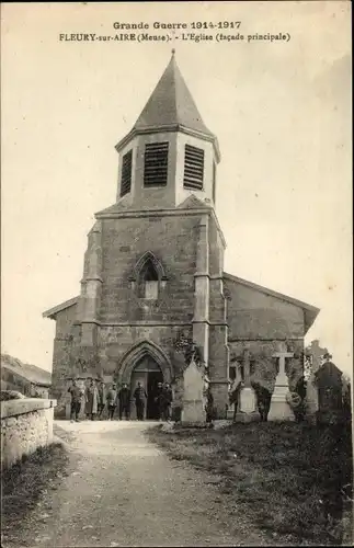 Ak Fleury sur Aire Meuse, Kirche