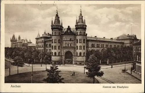 Ak Aachen in Nordrhein Westfalen, Kaserne am Elsaßplatz