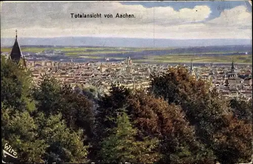 Ak Aachen in Nordrhein Westfalen, Gesamtansicht