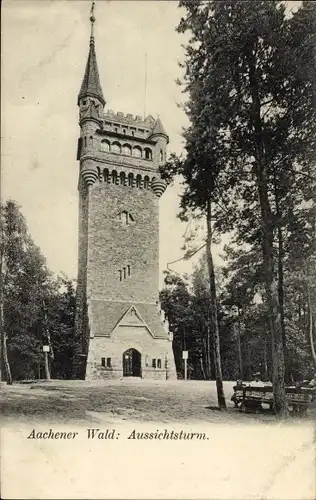 Ak Aachen in Nordrhein Westfalen, Aachener Wald, Aussichtsturm