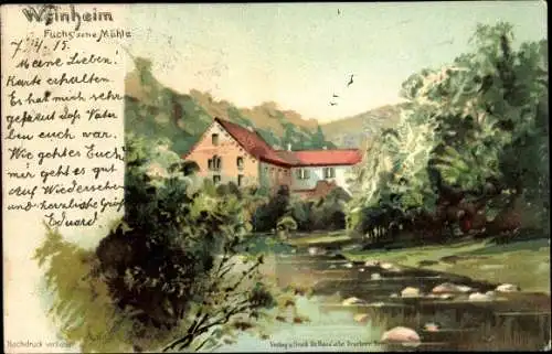 Litho Weinheim , Fuchs'sche Mühle