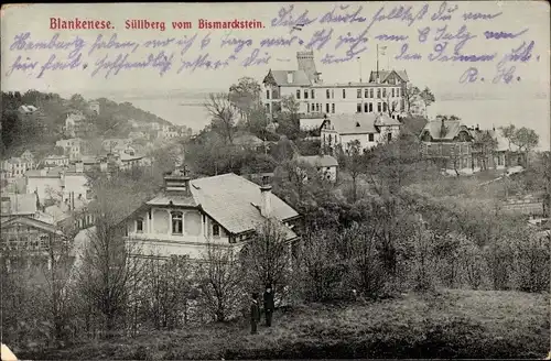 Ak Hamburg Altona Blankenese, Süllberg vom Bismarckstein