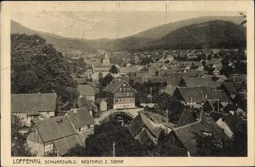 Ak Loffenau im Schwarzwald, Panorama, Gasthof zur Sonne