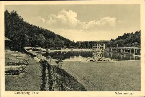 Ak Rastenberg in Thüringen, Schwimmbad