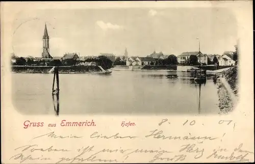 Ak Emmerich am Niederrhein, Hafen