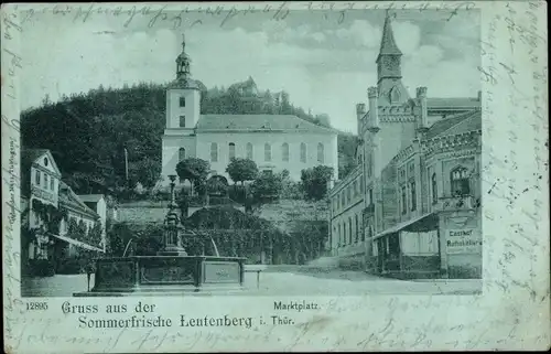 Ak Leutenberg in Thüringen, Marktplatz