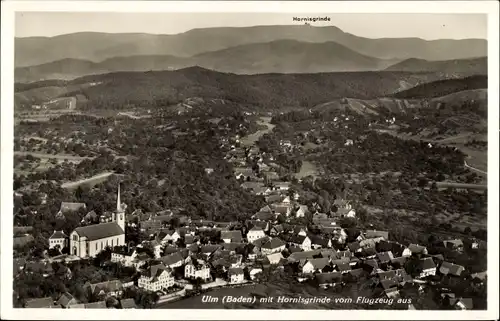 Ak Ulm in Baden Renchen Schwarzwald, Panorama mit Hornisgrinde, Fliegeraufnahme