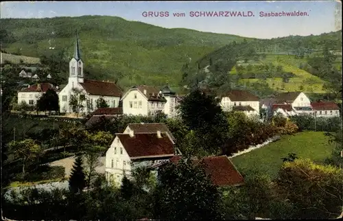 Ak Sasbachwalden im Schwarzwald, Teilansicht