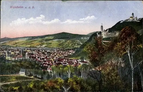 Ak Weinheim an der Bergstraße Baden, Panorama