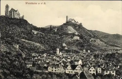 Ak Weinheim an der Bergstraße Baden, Panorama