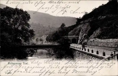 Ak Birkenauer Tal bei Birkenau im Odenwald, Brücke, Tunnel