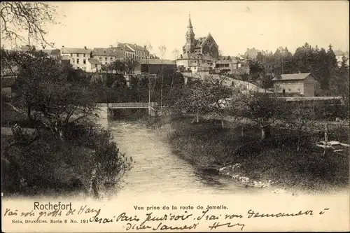 Ak Rochefort Wallonien Namur, Vue prise de la route de Jemelle