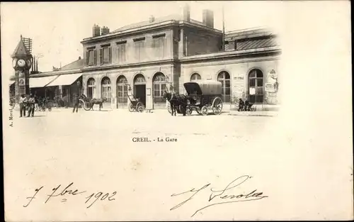 Ak Creil-Oise, Bahnhof