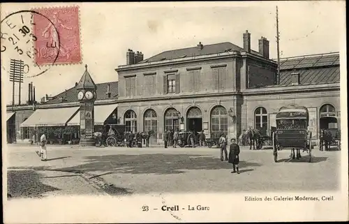 Ak Creil-Oise, Bahnhof