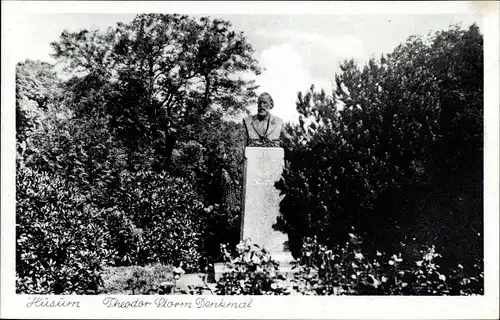 Ak Husum in Nordfriesland, Theodor Storm Denkmal