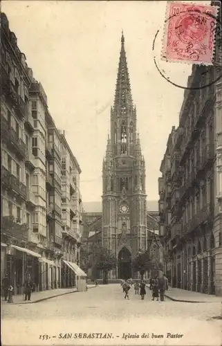 Ak Donostia San Sebastian Baskenland, Kirche des Guten Hirten