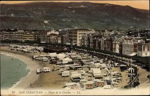 Ak Donostia San Sebastian Baskenland, Playa de la Concha