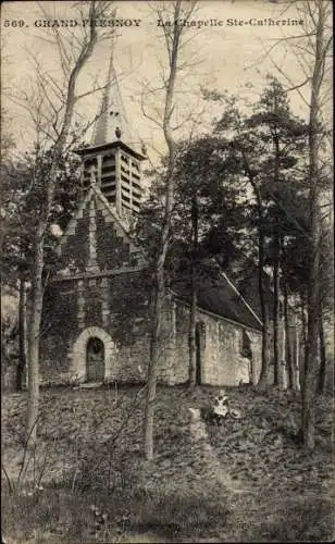 Ak Fresnoy Le Grand Aisne, Die Ste-Catherine-Kapelle