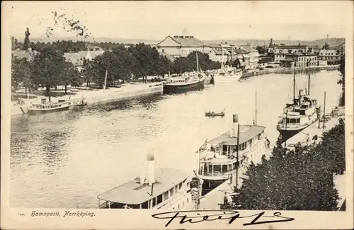 Ak Norrköping Schweden, Hamnparti