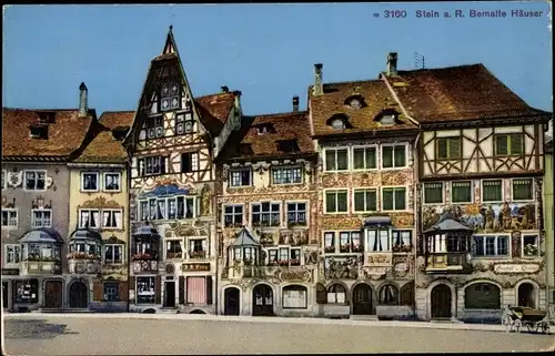 Ak Stein am Rhein Kanton Schaffhausen, Bemalte Häuser