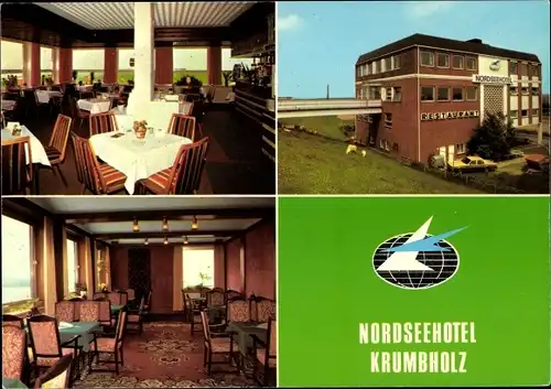 Ak Husum in Nordfriesland, Nordseehotel Krumbholz, Außenansicht, Innenansichten