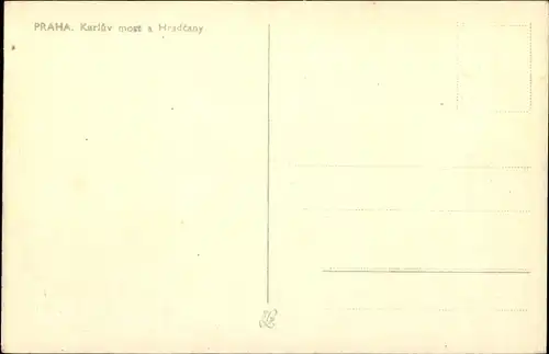 Ak Praha Prag Tschechien, Hradčany, Hradschin, Karluv most, Karlsbrücke