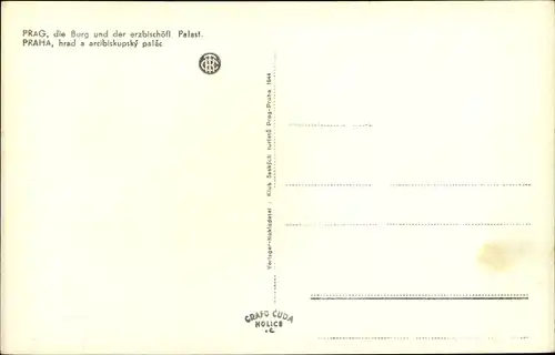 Ak Praha Prag Tschechien, Burg, erzbischöflicher Palast
