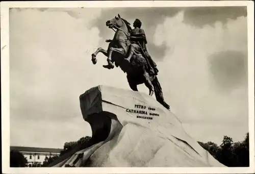 Ak Leningrad Sankt Petersburg Russland, Reiterstandbild, Peter der Große