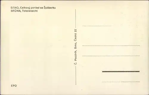 Ak Brno Brünn Südmähren, Totalansicht