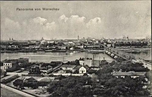 Ak Warszawa Warschau Polen, Panorama