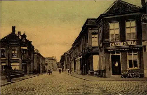 Ak Eindhoven Nordbrabant Niederlande, Nieuwstraat, Cafe Neuf