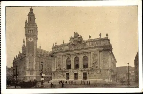 Ak Lille Nord, Deutsches Theater mit Neuer Börse