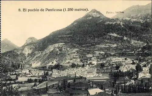 Ak Panticosa Aragonien, El pueblo, Totalansicht