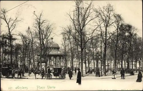 Ak Anvers Antwerpen Flandern, Place Verte
