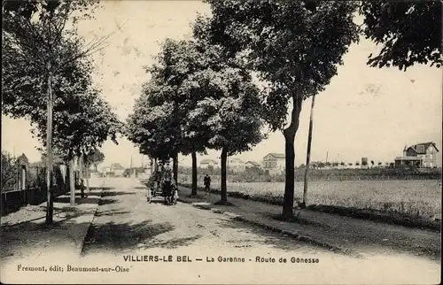 Ak Villiers le Bel Val d'Oise, La Garenne, Route de Gonesse