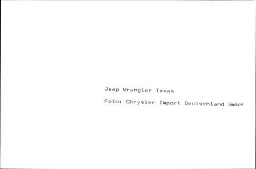 Foto Auto, Chrysler Jeep Wrangler Texas