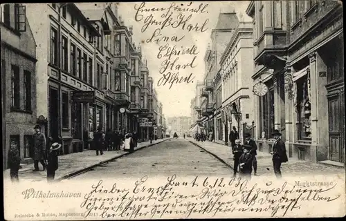 Ak Wilhelmshaven an der Nordsee, Marktstraße