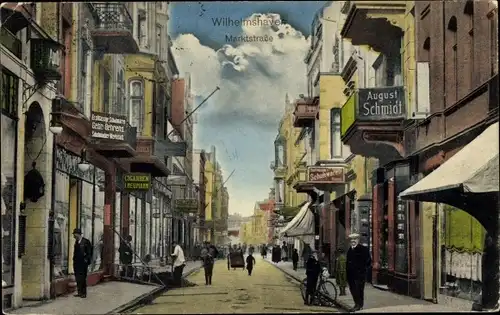 Ak Wilhelmshaven an der Nordsee, Marktstraße