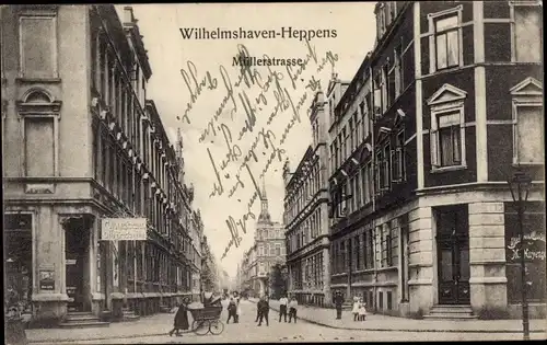 Ak Heppens Wilhelmshaven in Niedersachsen, Müllerstraße