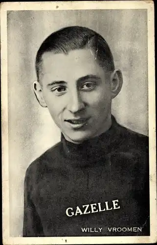 Ak Radrennfahrer Willy Vroomen, Portrait