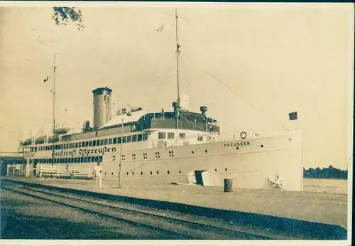 Foto Baltijsk Pillau Ostpreußen, Dampfer Preußen, Seedienst Ostpreußen