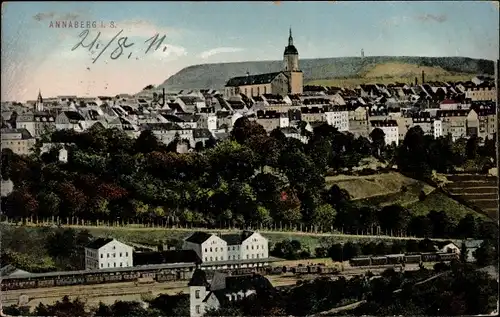 Ak Annaberg Buchholz im Erzgebirge, Gesamtansicht