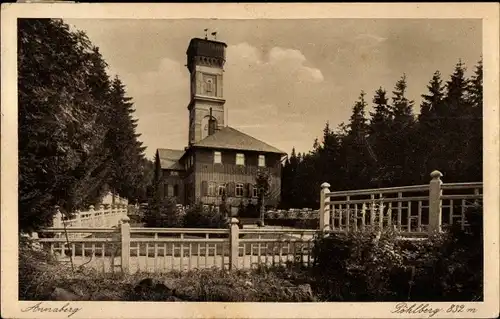 Ak Annaberg Buchholz Erzgebirge, Pöhlberg, Aussichtsturm