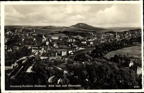 Ak Annaberg Buchholz im Erzgebirge, Panorama mit Bärenstein