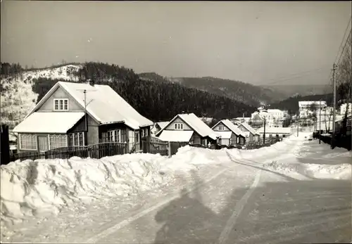 Foto Ak Breitenbrunn im Erzgebirge, Straße, Winter